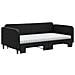 Divano Letto Estraibile Con Materassi Nero 100x200 Cm Tessuto - Foto miniatura 6