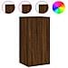 Mobile Tv A Parete Con Luci Led Rovere Marrone 40,5x35x80 Cm - Foto miniatura 2