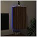 Mobile Tv A Parete Con Luci Led Rovere Marrone 40,5x35x80 Cm - Foto miniatura 3