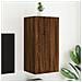 Mobile Tv A Parete Con Luci Led Rovere Marrone 40,5x35x80 Cm - Foto miniatura 1