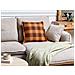 Cuscino Decorativo Barja 45 X 45 Cm Trama Gingham Arancione - Foto miniatura 1