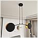 Lampada A Soffitto Halo - Nero - Acciaio Verniciato A Polvere - 60x20x60 Cm - Foto miniatura 6