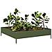 Fioriera Rialzata Giardino Verde Oliva 100x100x26 cm Acciaio - Foto miniatura 5