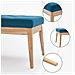 Cassapanca Pouf Ottomana Blu Ingresso Panca Imbottitura Alta Densità 108x41cm - Foto miniatura 2