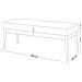Cassapanca Pouf Ottomana Blu Ingresso Panca Imbottitura Alta Densità 108x41cm - Foto miniatura 4