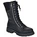 Black Casual Closed Ladies Mid Height Boots Stivaletti Pelle Sintetica Scarpe Donna Nero Eu 38, Z9131-00 - Foto miniatura 1