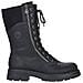 Black Casual Closed Ladies Mid Height Boots Stivaletti Pelle Sintetica Scarpe Donna Nero Eu 38, Z9131-00 - Foto miniatura 2