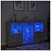 Credenza con Luci LED Grigio Cemento 181,5x37x100 cm - Foto miniatura 4