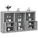 Credenza con Luci LED Grigio Cemento 181,5x37x100 cm - Foto miniatura 5