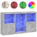 Credenza con Luci LED Grigio Cemento 181,5x37x100 cm - Foto miniatura 1