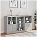 Credenza con Luci LED Grigio Cemento 181,5x37x100 cm - Foto miniatura 6