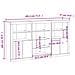 Credenza con Luci LED Grigio Cemento 181,5x37x100 cm - Foto miniatura 8