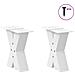 Gambe Tavolino Da Caffè A X 2 Pz Bianco 40x(30-31)cm In Acciaio - Foto miniatura 3
