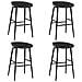 Sedie Da Bar 4 Pz Nere - Foto miniatura 2