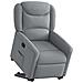 Poltrona Alzapersona Reclinabile Grigio Chiaro in Tessuto - Foto miniatura 3