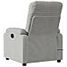 Poltrona Reclinante Massaggi Elettrica Grigio Chiaro Microfibra - Foto miniatura 5