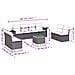 Set Divani da Giardino 9 pz con Cuscini Nero in Polyrattan - Foto miniatura 7