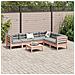 Set Divani Giardino 7 pz Cuscini Legno Massello Abete Douglas - Foto miniatura 3