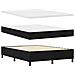 Letto con Box Spring con Materasso e Panchina Nera 140x190 cm Tessuto - Foto miniatura 3
