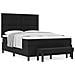 Letto con Box Spring con Materasso e Panchina Nera 140x190 cm Tessuto - Foto miniatura 4