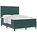 Letto con Rete a Molle e Materasso Verde Scuro 160x200 cm Velluto - Foto miniatura 4