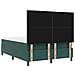 Letto con Rete a Molle e Materasso Verde Scuro 160x200 cm Velluto - Foto miniatura 8