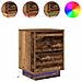 Comodini con Luci a LED 2 pz Legno Antico 38x34x50 cm - Foto miniatura 1