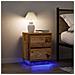 Comodini con Luci a LED 2 pz Legno Antico 38x34x50 cm - Foto miniatura 2