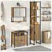 Set di mobili da bagno 3 pezzi in legno ingegnerizzato rovere Artisan - Foto miniatura 2