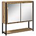 Set di mobili da bagno 3 pezzi in legno ingegnerizzato rovere Artisan - Foto miniatura 5