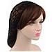 Rete Per Capelli All'uncinetto Fatta A Mano Con Fiocco Retrò - Accessorio Elegante E Funzionale Black - Foto miniatura 4