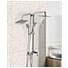 Set Doccia Con Miscelatore E Soffione A Pioggia Catagena Argento - Foto miniatura 1