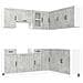 Set Mobili da Cucina 11 pz Kalmar Grigio Cemento in Truciolato - Foto miniatura 1