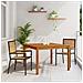 Set da Pranzo per Giardino 3 pcs Nero Poly Rattan - Foto miniatura 2