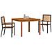 Set da Pranzo per Giardino 3 pcs Nero Poly Rattan - Foto miniatura 3