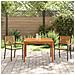 Set da Pranzo per Giardino 3 pcs Nero Poly Rattan - Foto miniatura 4