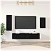 Set mobile TV 4 pz Rovere Nero Legno ingegnerizzato - Foto miniatura 2