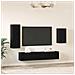 Set mobile TV 4 pz Rovere Nero Legno ingegnerizzato - Foto miniatura 4