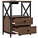 Comò con stazione di ricarica con cassetto 2 pcs Rovere marrone - Foto miniatura 6