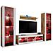 Komodee, Set di mobili porta TV Tivoli Grande RTV, Wotan Bianco, LED RGB, Larghezza 250 cm x Altezza 159 cm x Profondità 35 cm, Per soggiorno, Camera da letto - Foto miniatura 1