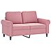 Set di Divani 2 pz con Cuscini Rosa in Velluto - Foto miniatura 3