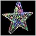 Stella 3D con 50 LED Multicolore 55 x 53.5 x 10 cm Acrilico - Foto miniatura 2
