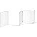 Cancello Cani Porta Pieghevole Bianco 6 Pannelli 480 cm Pioppo - Foto miniatura 5