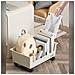 Piccola Scatola Portaoggetti Mobile Con Ruote A 360° - Organizer In Plastica Pp - Foto miniatura 6