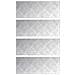 Dischi Quadrati 4 pcs Argento 50 x 20 cm Alluminio - Foto miniatura 1