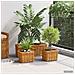 Cestino da Vaso con archiviazione 3 pcs Marrone Rattan Kubu - Foto miniatura 3