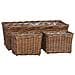 Cestino da Vaso con archiviazione 3 pcs Marrone Rattan Kubu - Foto miniatura 1