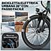 Bicicletta Elettrica 26 Pollici E-bike 250w Batteria 36v13ah 21 Velocità Autononomia 25-50km Gt900 Blu - Foto miniatura 5
