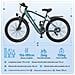Bicicletta Elettrica 26 Pollici E-bike 250w Batteria 36v13ah 21 Velocità Autononomia 25-50km Gt900 Blu - Foto miniatura 7
