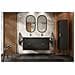 | Mobile sottolavabo - 140/57/46 cm L /A /D - Noir Mat - Mobili bagno, lavabo, mobile bagno | Mensola, piano di lavoro - Marrone - Foto miniatura 6